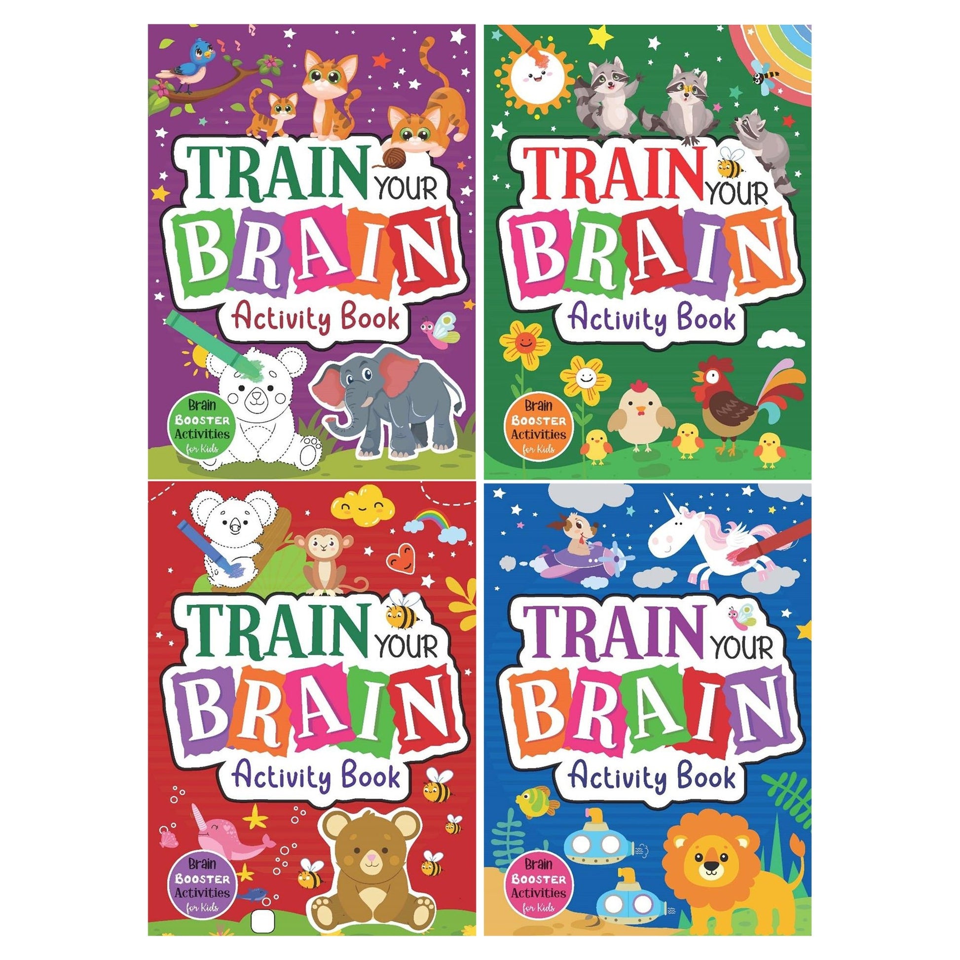 Train Your Brain Activity Books - 4 Asst. - Mastermind Toys___248758