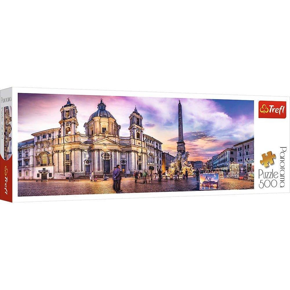 Trefl Puzzles - 500 Panorama - Piazza Navona, Rome - Mastermind Toys___254314