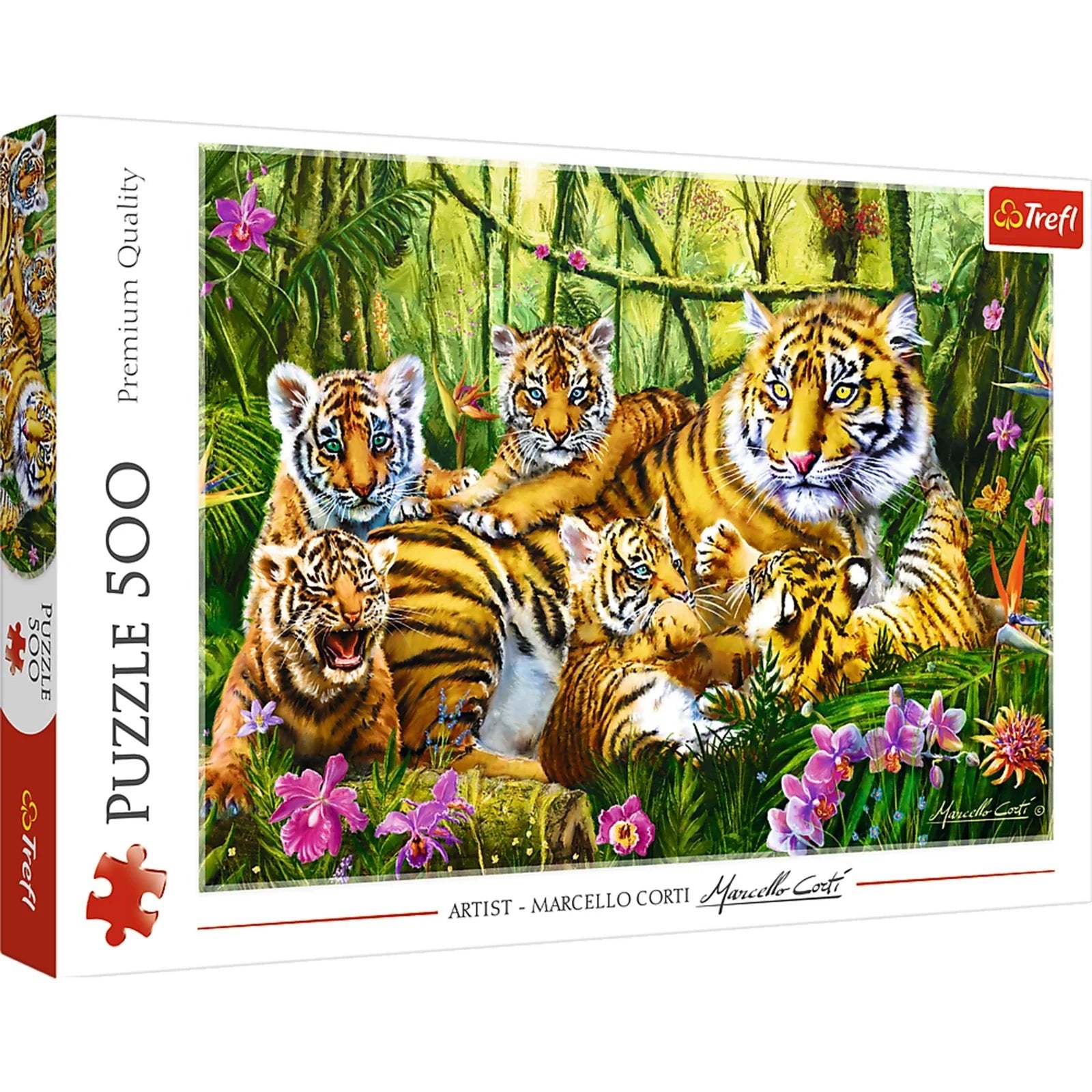 Trefl Red 500 Piece Puzzle - Family of tigers - Mastermind Toys___254302