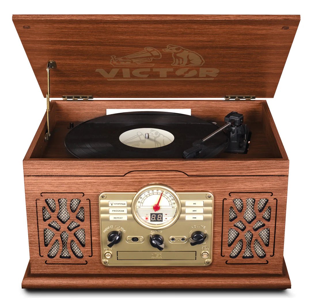VICTOR Mahogany Record Player - Mastermind Toys___400117