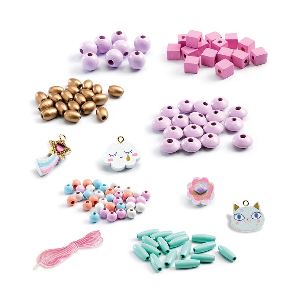 Wooden Bead Kit - Rainbow Cat Clouds - Mastermind Toys___228890