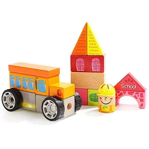 Wooden Building Blocks - School - Mastermind Toys___255118