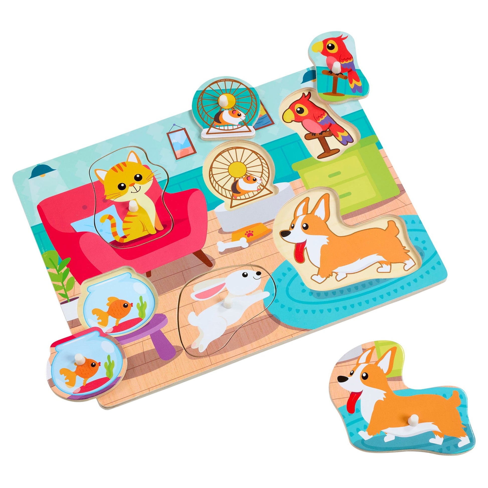 Woodlets Lift & Look Puzzle - Pets - Mastermind Toys___248155