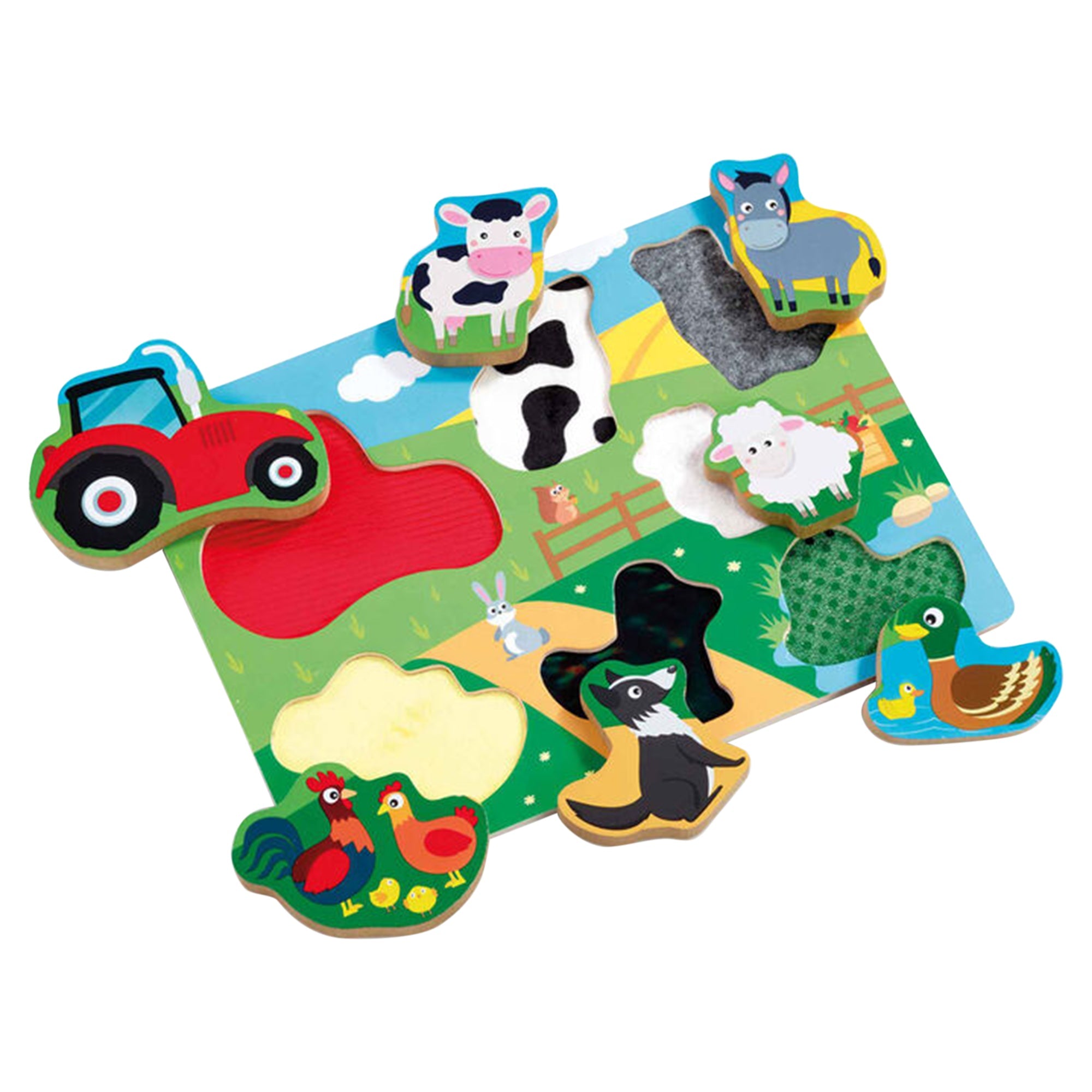 Woodlets Touch and Feel Farm puzzle - Mastermind Toys___248154