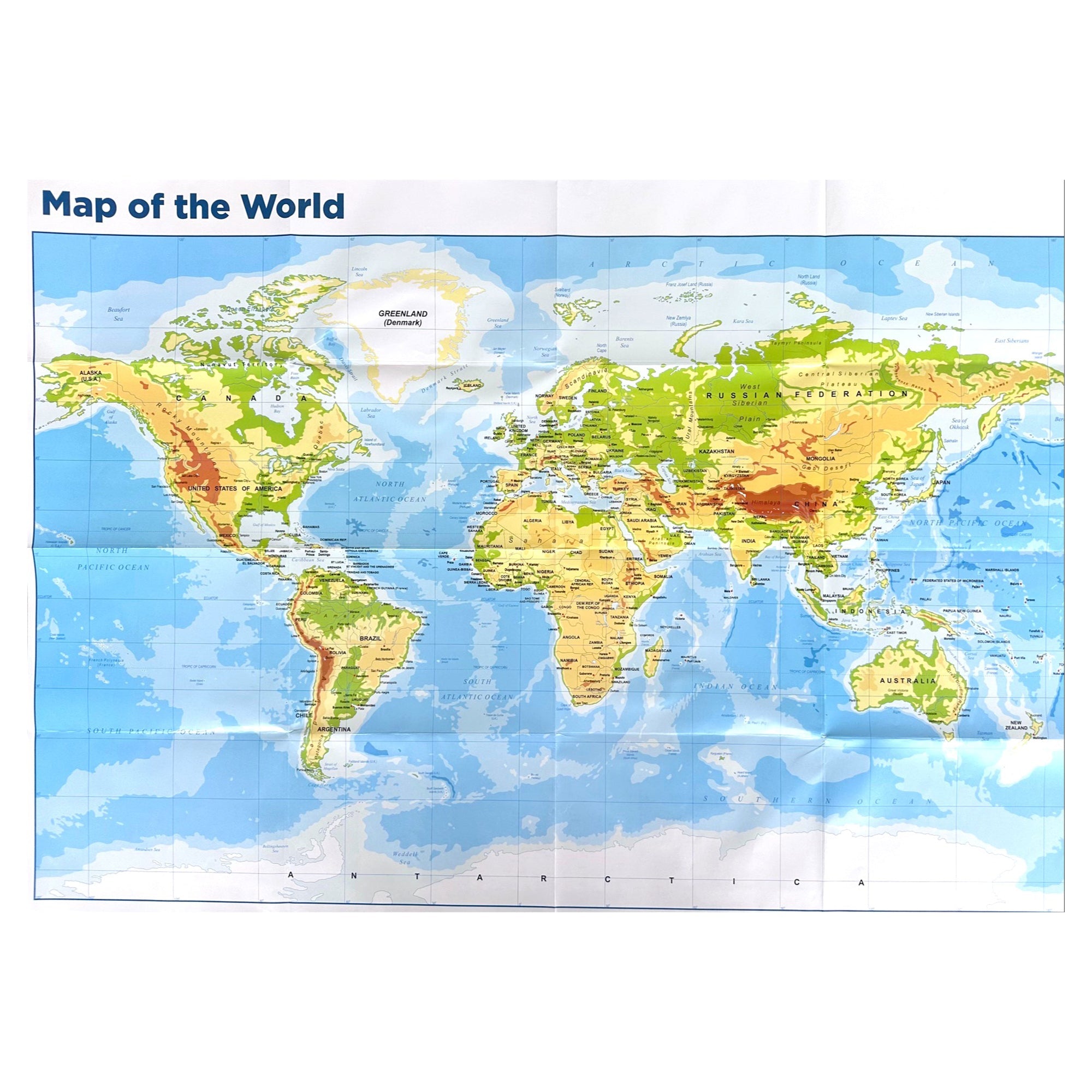World Wall Map Poster 39.5" X 27.5" - Mastermind Toys___248772