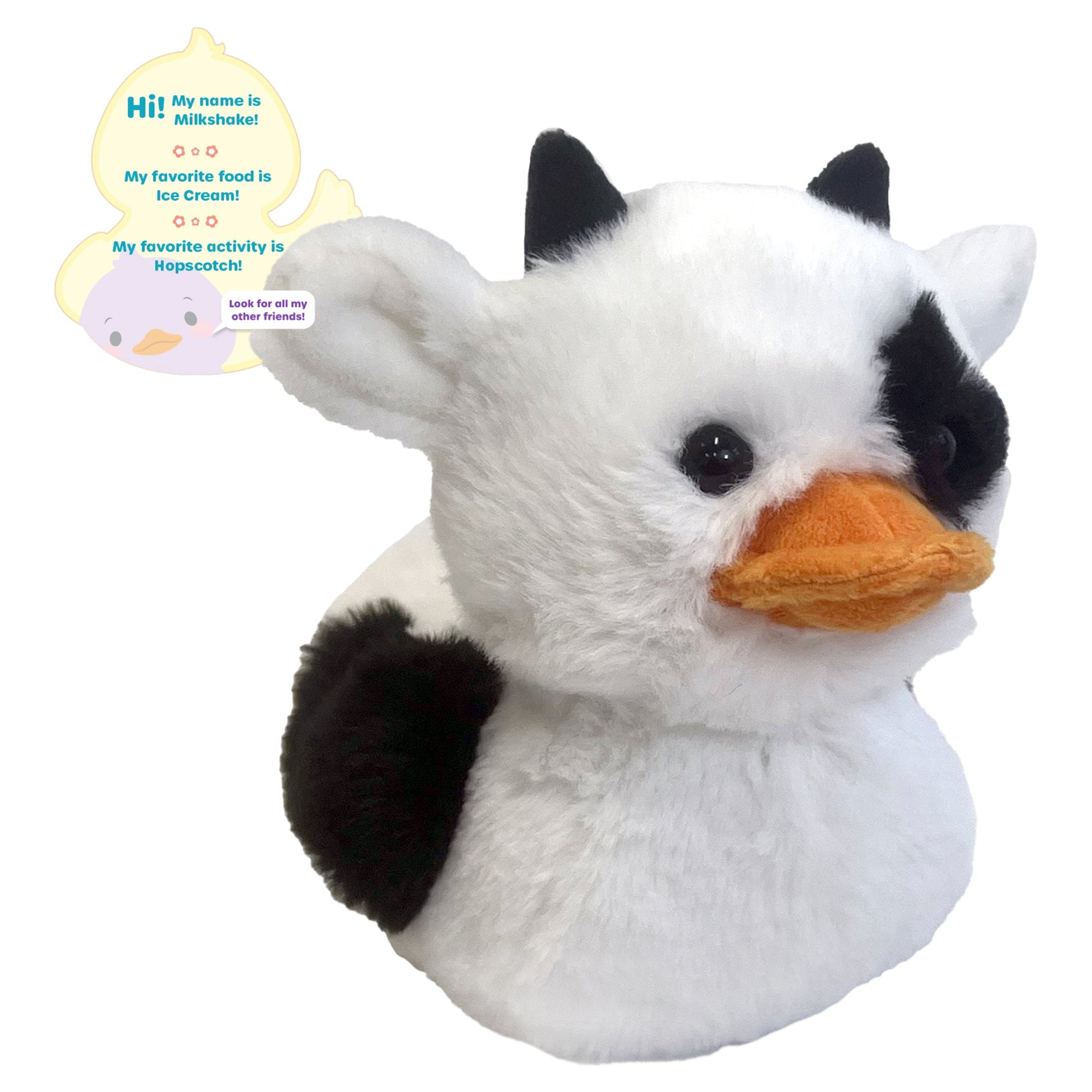 Worlds Softest Plush Duckeez 7" - Milkshake - Mastermind Toys___247538