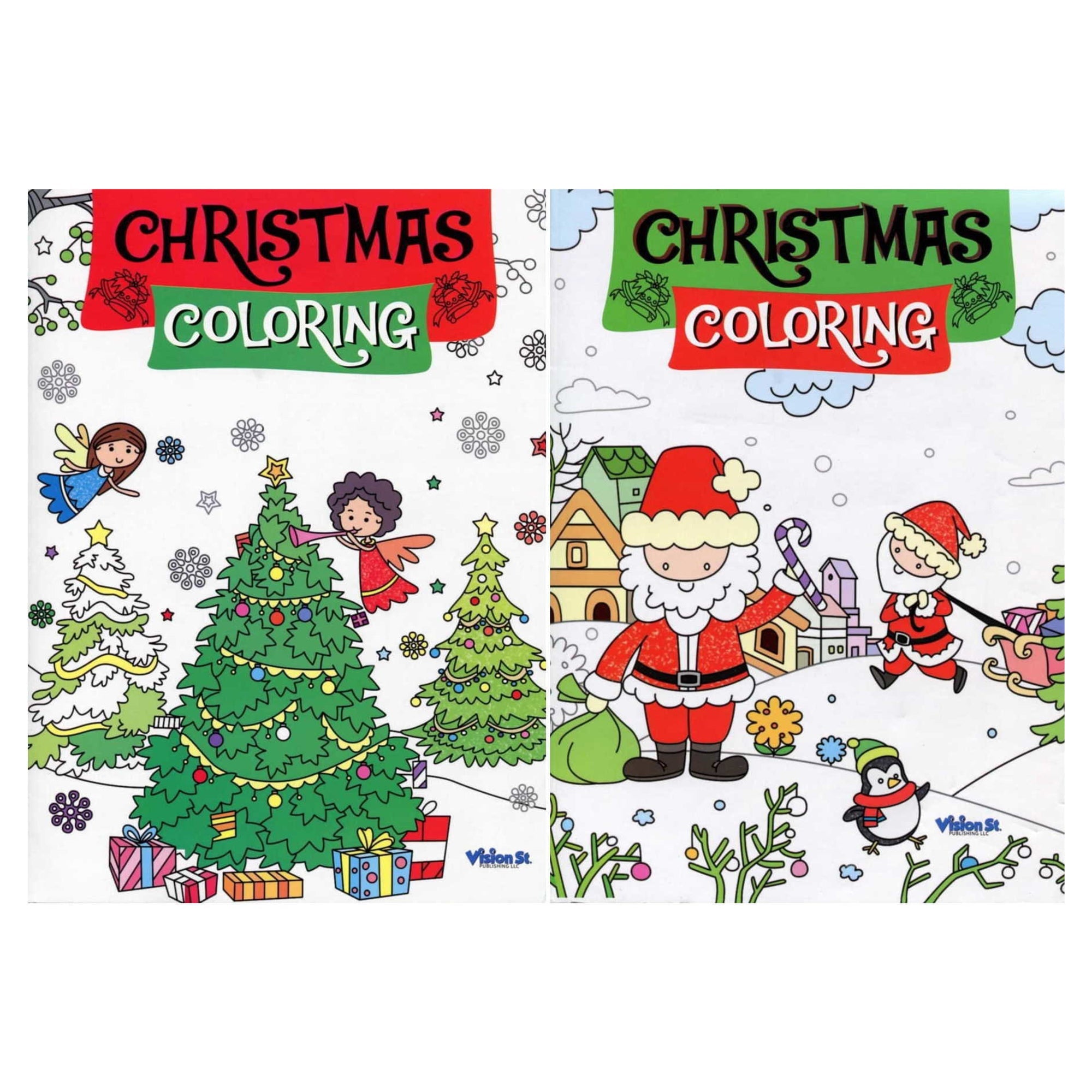 Xmas Colouring Books 80 - page Vision St - 2 Asst. - Mastermind Toys___249362