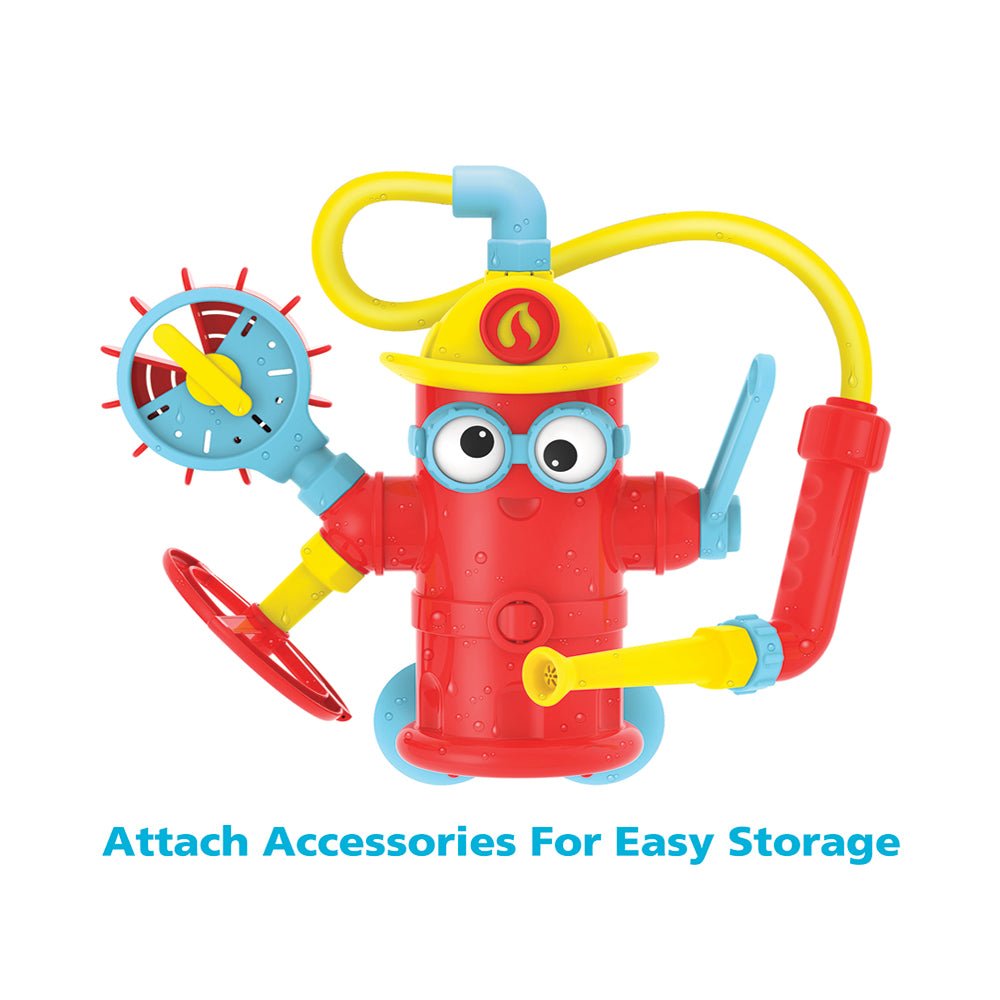 Giocattolo Da Bagno Yookidoo Hydrant Freddy - Con Pompa Ad Acqua E Accessori Pompiere - Per Bambini 3-6 Anni - Foto 4