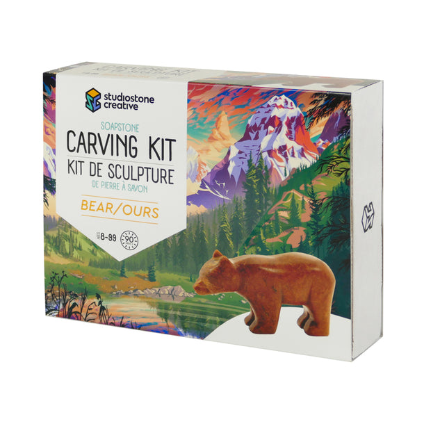 Studiostone Creative Bear Soapstone Carving Kit