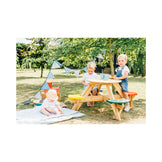 Plum Children's Circular Picnic Table with Coloured Seats