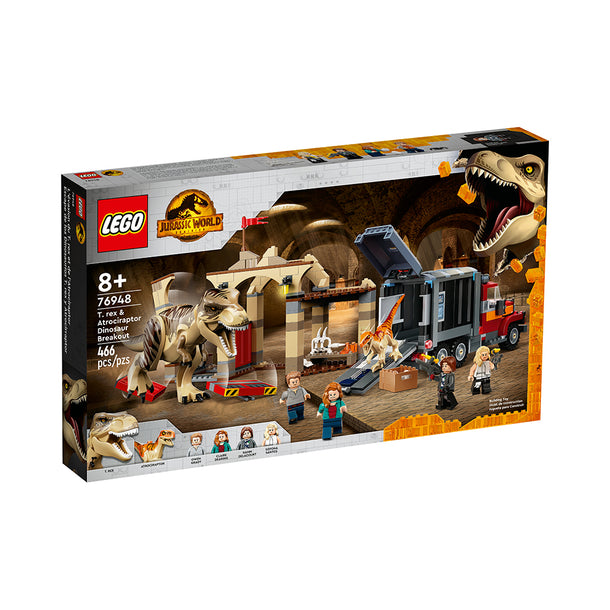 LEGO Jurassic World T. Rex & Atrociraptor Dinosaur Breakout 76948 (461 Pieces)