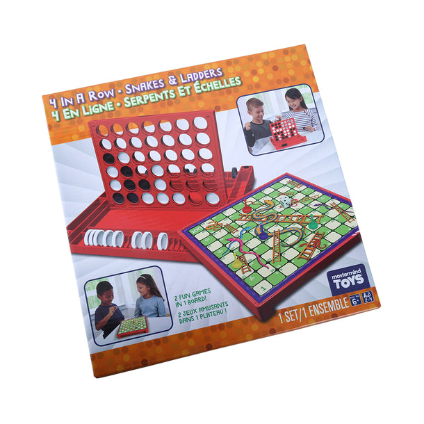 Mastermind Toys 4-in-a-row & Snakes and Ladders Combo