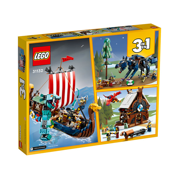 LEGO Creator 3in1 Viking Ship and the Midgard Serpent 31132 Building Kit (1,192 Pieces)