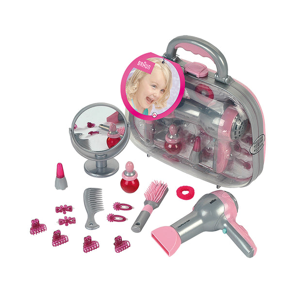 Klein Pink Beauty Case with Hair Dryer